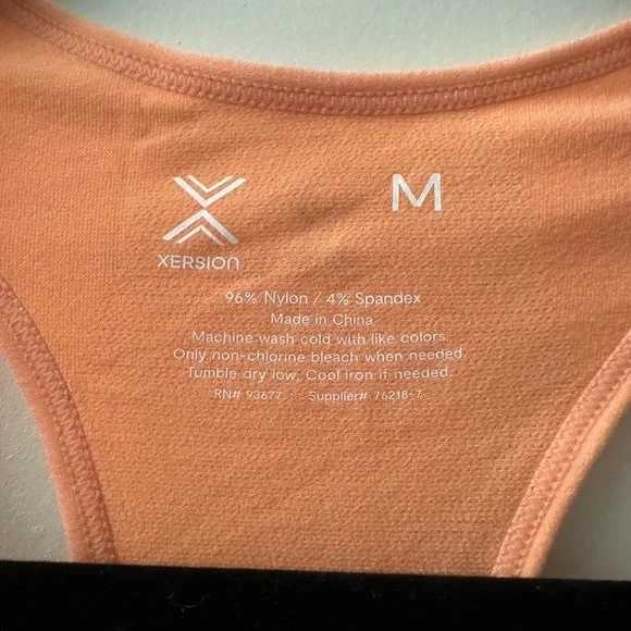 Xersion Bundle Peach and Black Racerback Tank Tops - Picture 2 of 6